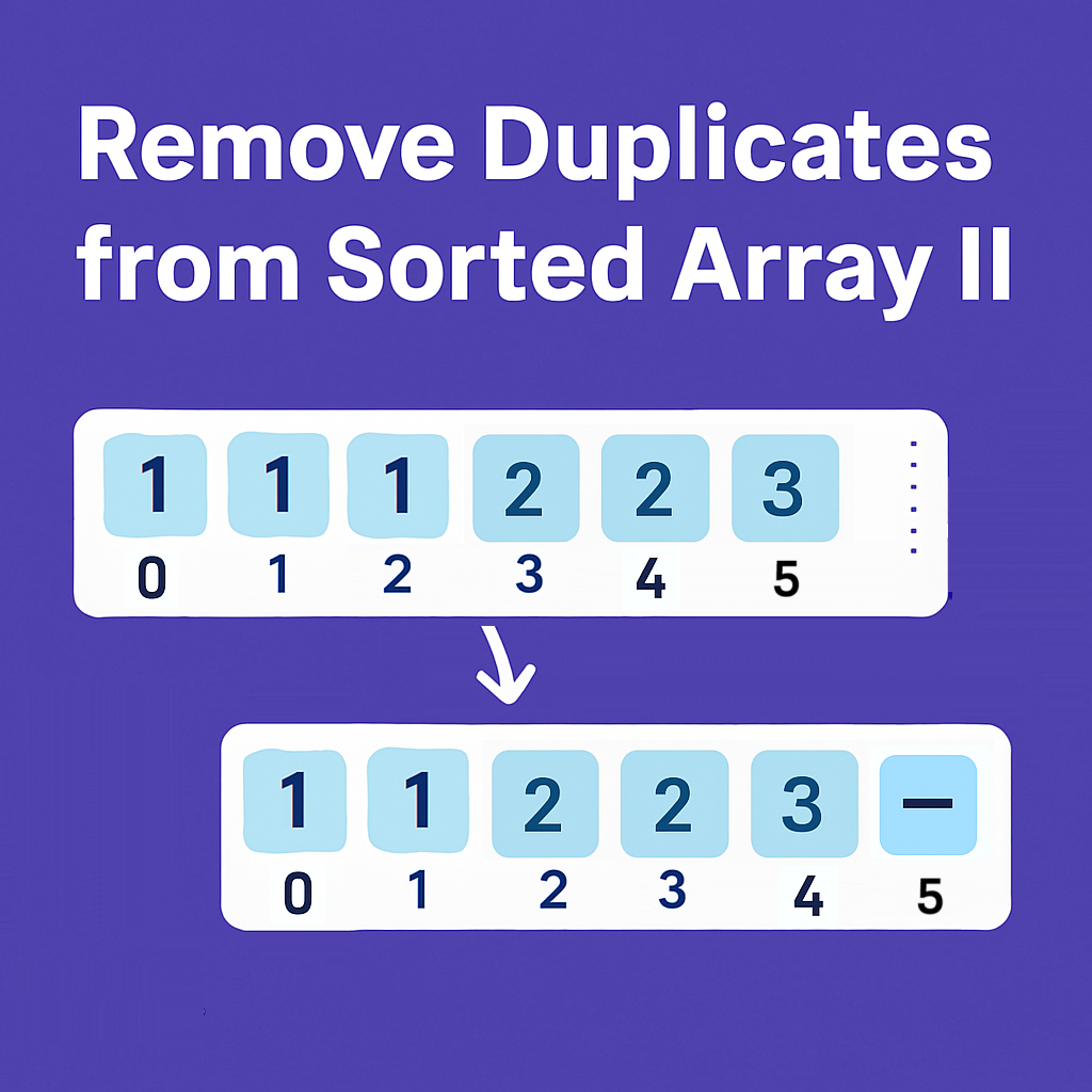Remove Duplicates from Sorted Array 2